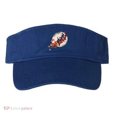 Santa Claus On Christmas Sleigh Pulled By Reindeer Gift Visor