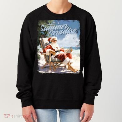 Santa Chillin On The Beach Summer Paradise Women's Sweatshirt