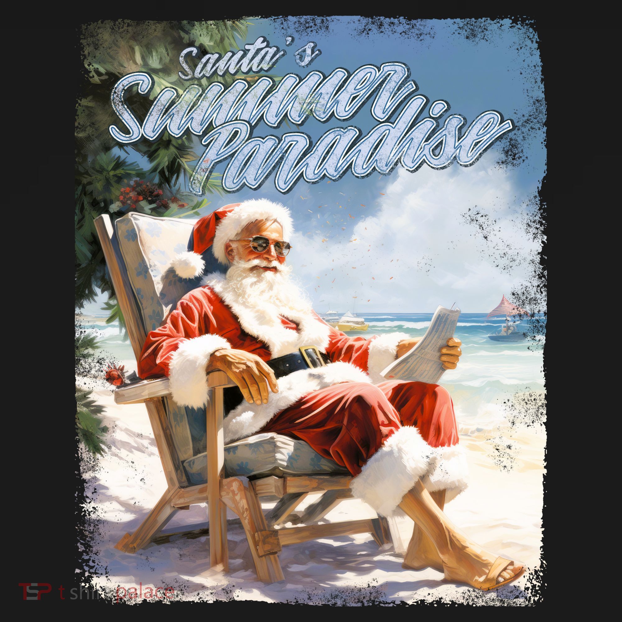 Santa Chillin On The Beach Summer Paradise Bucket Hat