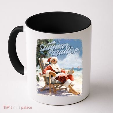 Santa Chillin On The Beach Summer Paradise Coffee Mug