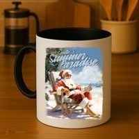 Santa Chillin On The Beach Summer Paradise Coffee Mug thumb 4