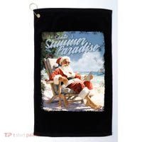 Santa Chillin On The Beach Summer Paradise Golf Towel thumb 0