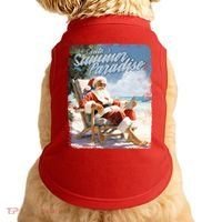 Santa Chillin On The Beach Summer Paradise Doggie Tank thumb 0