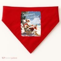 Santa Chillin On The Beach Summer Paradise USA-Made Doggie Bandana thumb 0