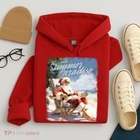 Santa Chillin On The Beach Summer Paradise Hoodie thumb 4