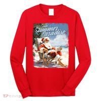 Santa Chillin On The Beach Summer Paradise Long Sleeve Shirt thumb 0