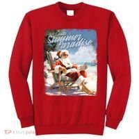 Santa Chillin On The Beach Summer Paradise Sweatshirt thumb 0