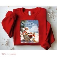 Santa Chillin On The Beach Summer Paradise Sweatshirt thumb 2