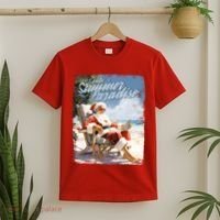 Santa Chillin On The Beach Summer Paradise T-Shirt thumb 2