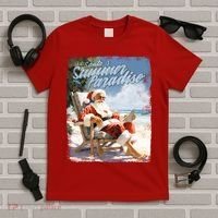 Santa Chillin On The Beach Summer Paradise T-Shirt thumb 5