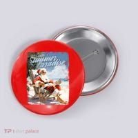 Santa Chillin On The Beach Summer Paradise Button thumb 0