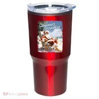 Santa Chillin On The Beach Summer Paradise Tumbler thumb 0