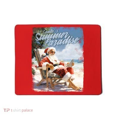 Santa Chillin On The Beach Summer Paradise Mousepad