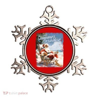 Santa Chillin On The Beach Summer Paradise Ornament
