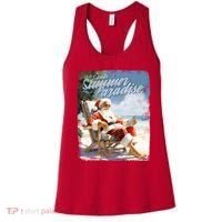 Santa Chillin On The Beach Summer Paradise Women's Tank Top thumb 0
