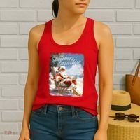 Santa Chillin On The Beach Summer Paradise Women's Tank Top thumb 2