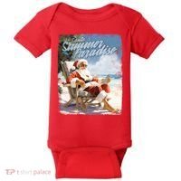 Santa Chillin On The Beach Summer Paradise Baby Bodysuit thumb 0