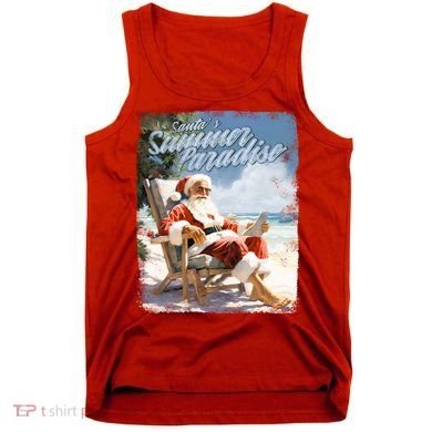 Santa Chillin On The Beach Summer Paradise Tank Top