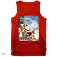 Santa Chillin On The Beach Summer Paradise Tank Top thumb 0