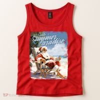 Santa Chillin On The Beach Summer Paradise Tank Top thumb 2