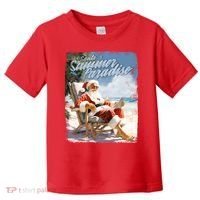 Santa Chillin On The Beach Summer Paradise Toddler T-Shirt thumb 0