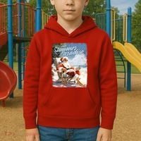 Santa Chillin On The Beach Summer Paradise Kids Hoodie thumb 2