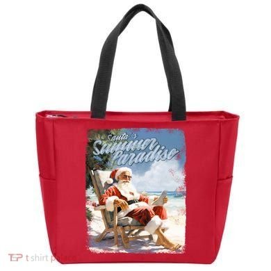 Santa Chillin On The Beach Summer Paradise Tote Bag