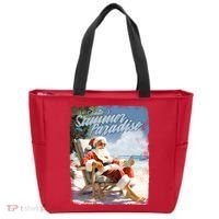 Santa Chillin On The Beach Summer Paradise Tote Bag thumb 0