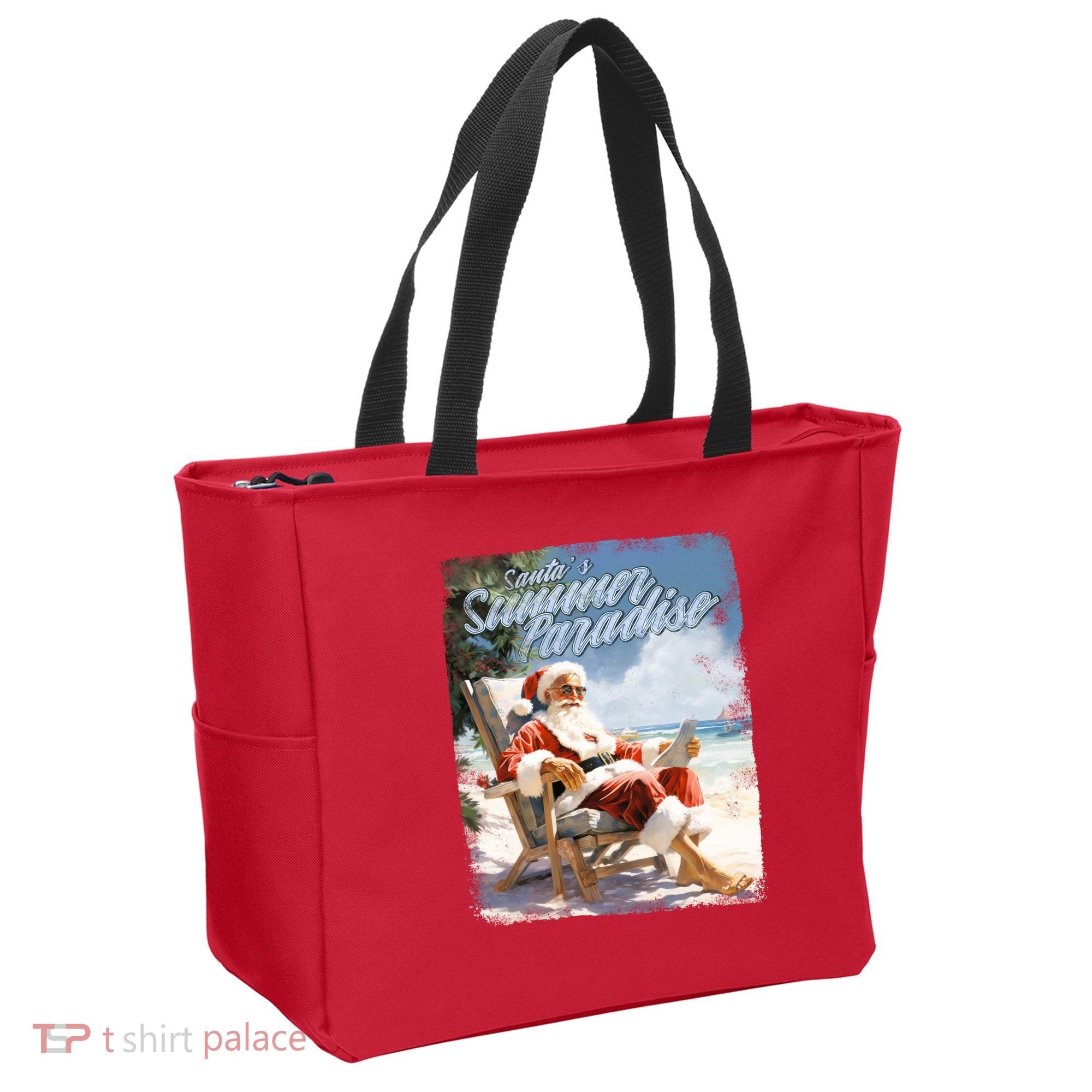 Santa Chillin On The Beach Summer Paradise Tote Bag