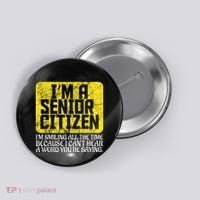 Senior Citizen Old People Hard Of Hearing Elderly Gift Button thumb 0