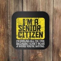 Senior Citizen Old People Hard Of Hearing Elderly Gift Coaster thumb 0