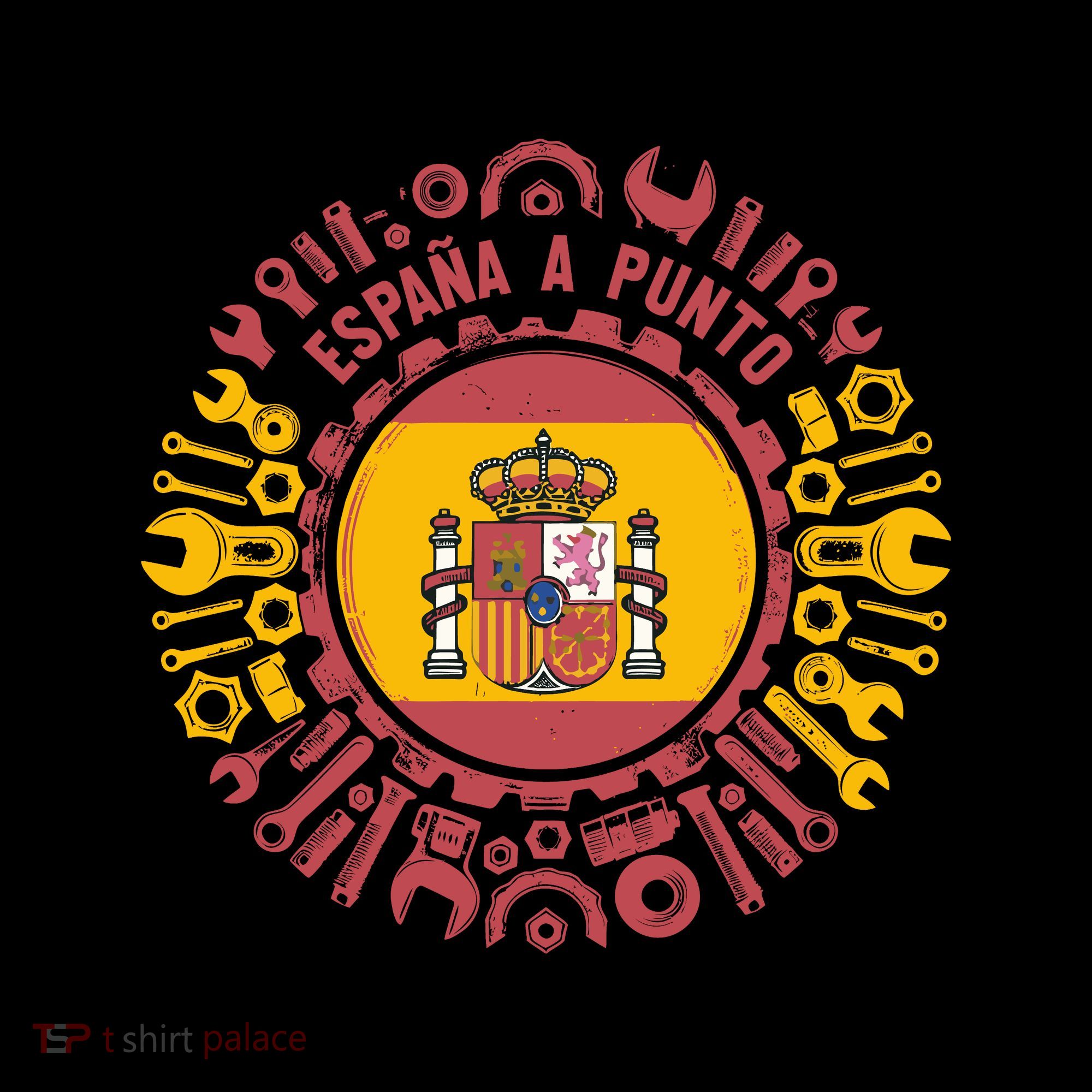 Spanish Coat Of Arms With Tools Backpack