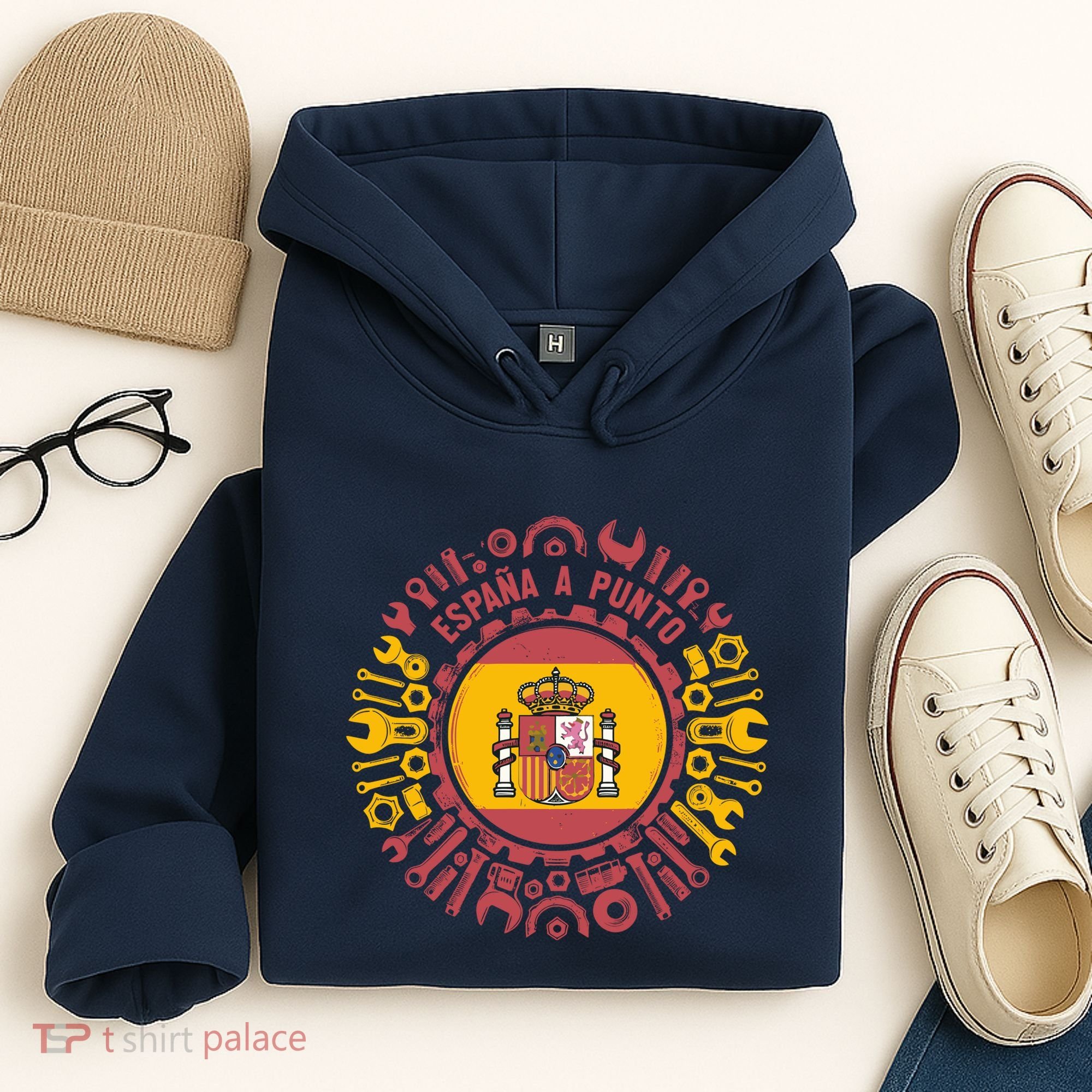 Spanish Coat Of Arms With Tools Hoodie