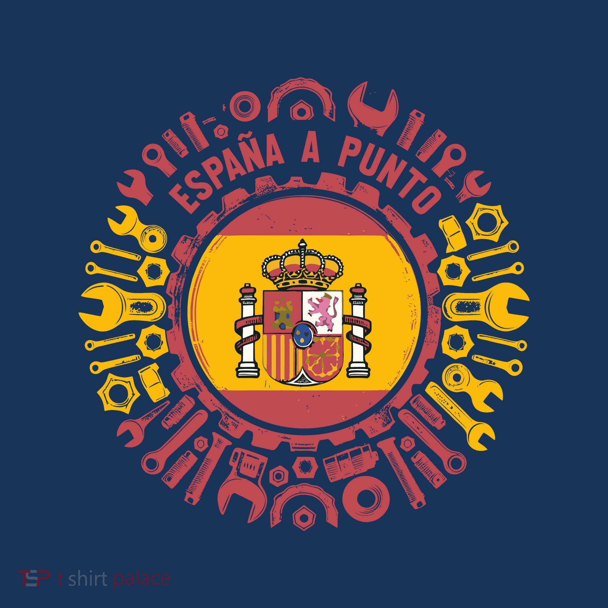 Spanish Coat Of Arms With Tools Hoodie