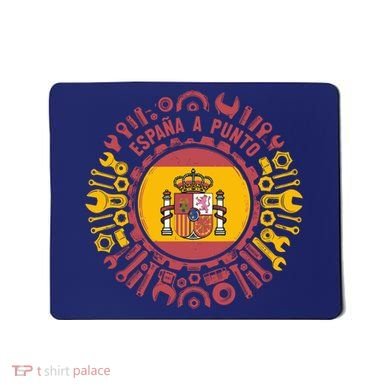 Spanish Coat Of Arms With Tools Mousepad