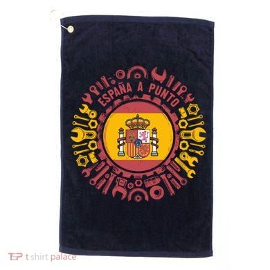 Spanish Coat Of Arms With Tools Golf Towel