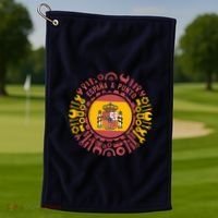 Spanish Coat Of Arms With Tools Golf Towel thumb 1