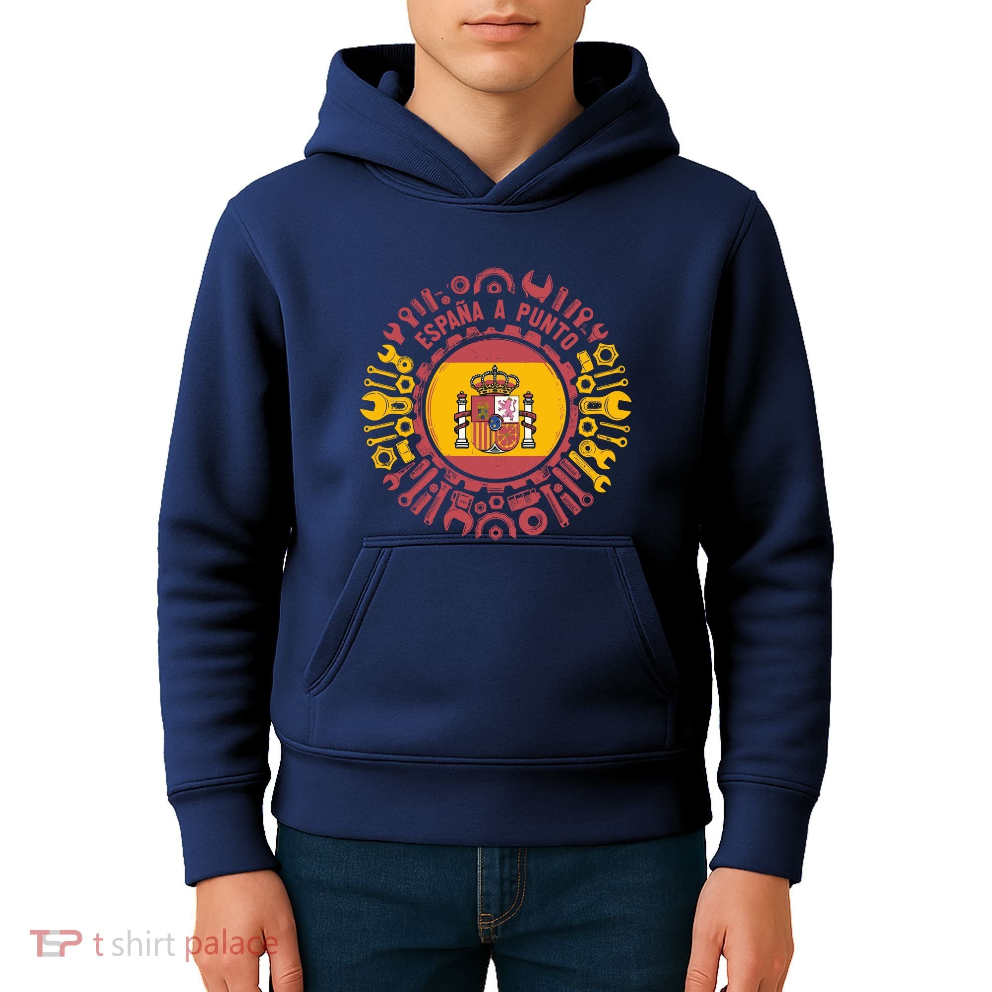 Spanish Coat Of Arms With Tools Kids Hoodie