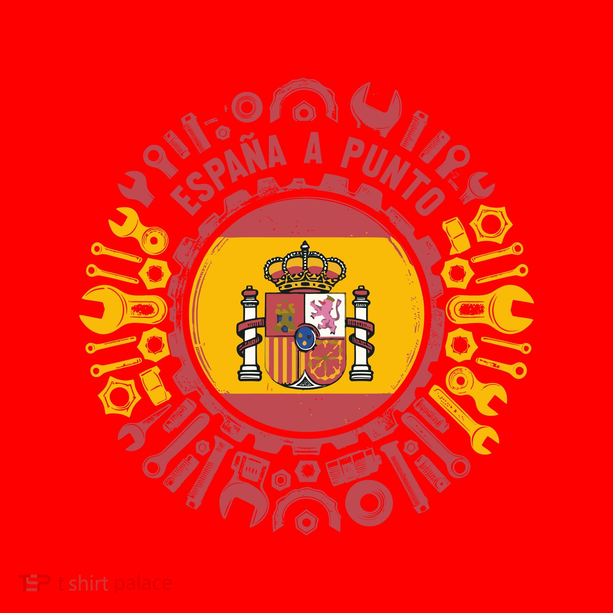 Spanish Coat Of Arms With Tools Santa Hat