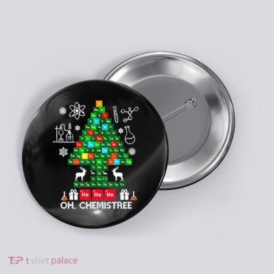 Science Christmas Oh Chemist Tree Chemistree Button