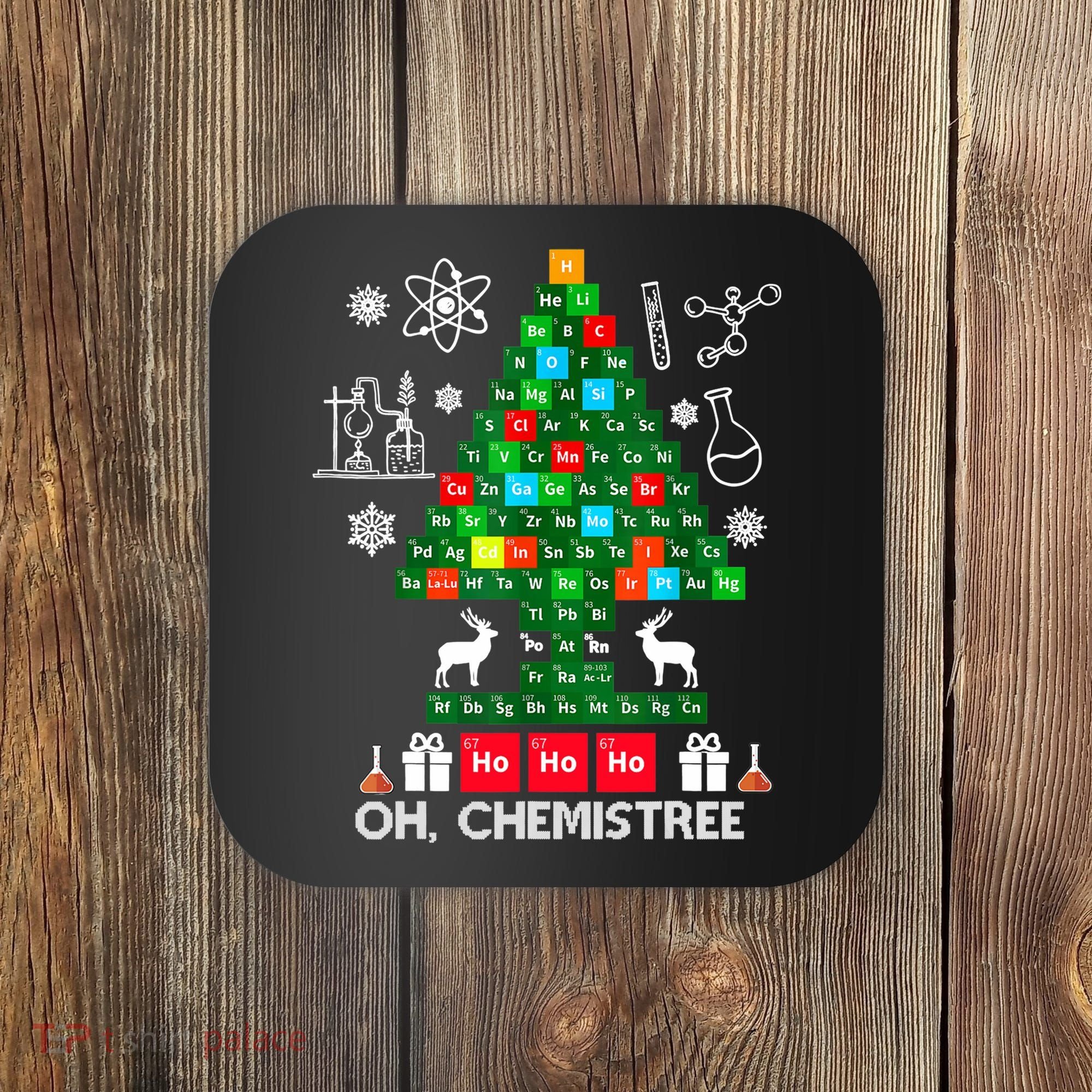 Science Christmas Oh Chemist Tree Chemistree Coaster