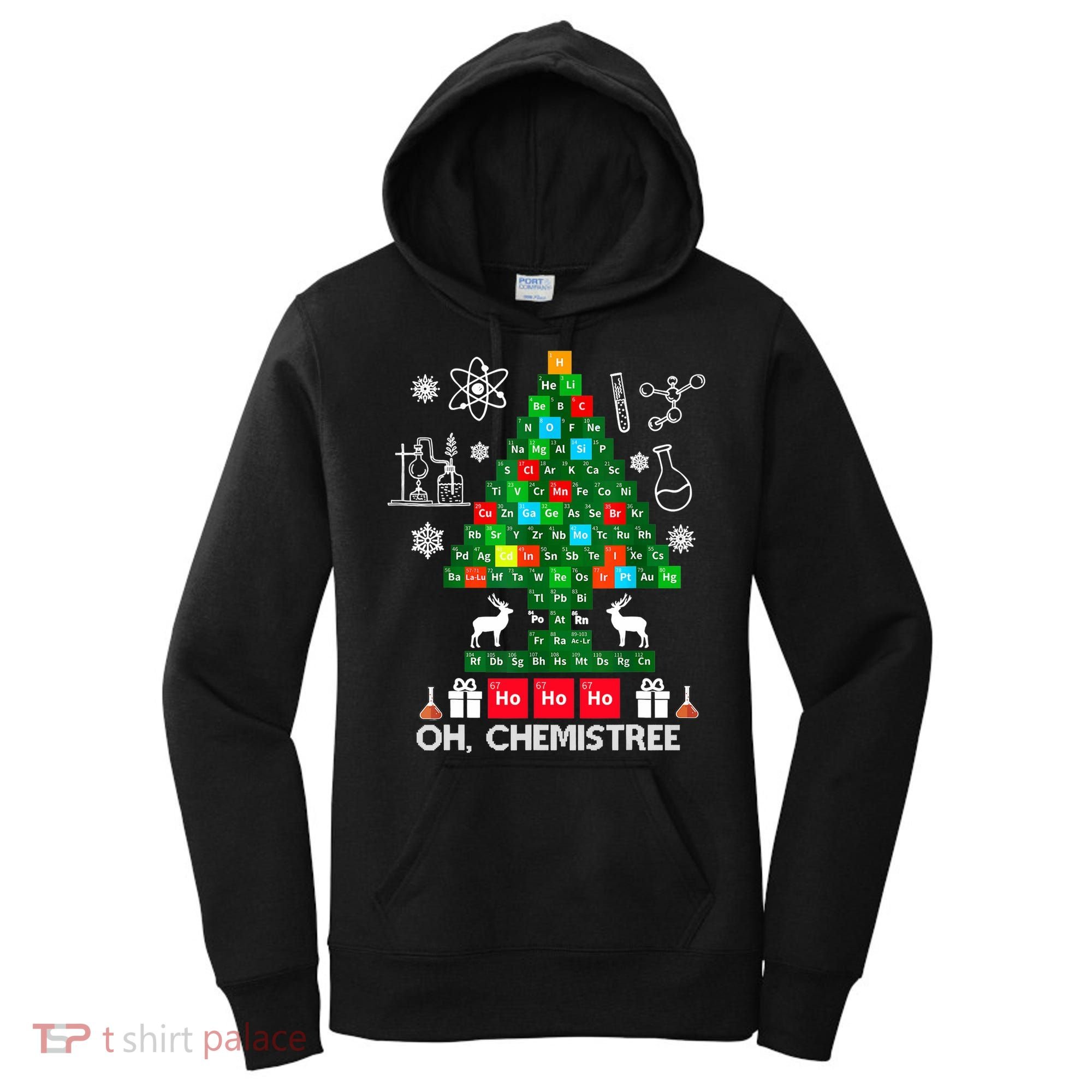 Science Christmas Oh Chemist Tree Chemistree Women's Hoodie