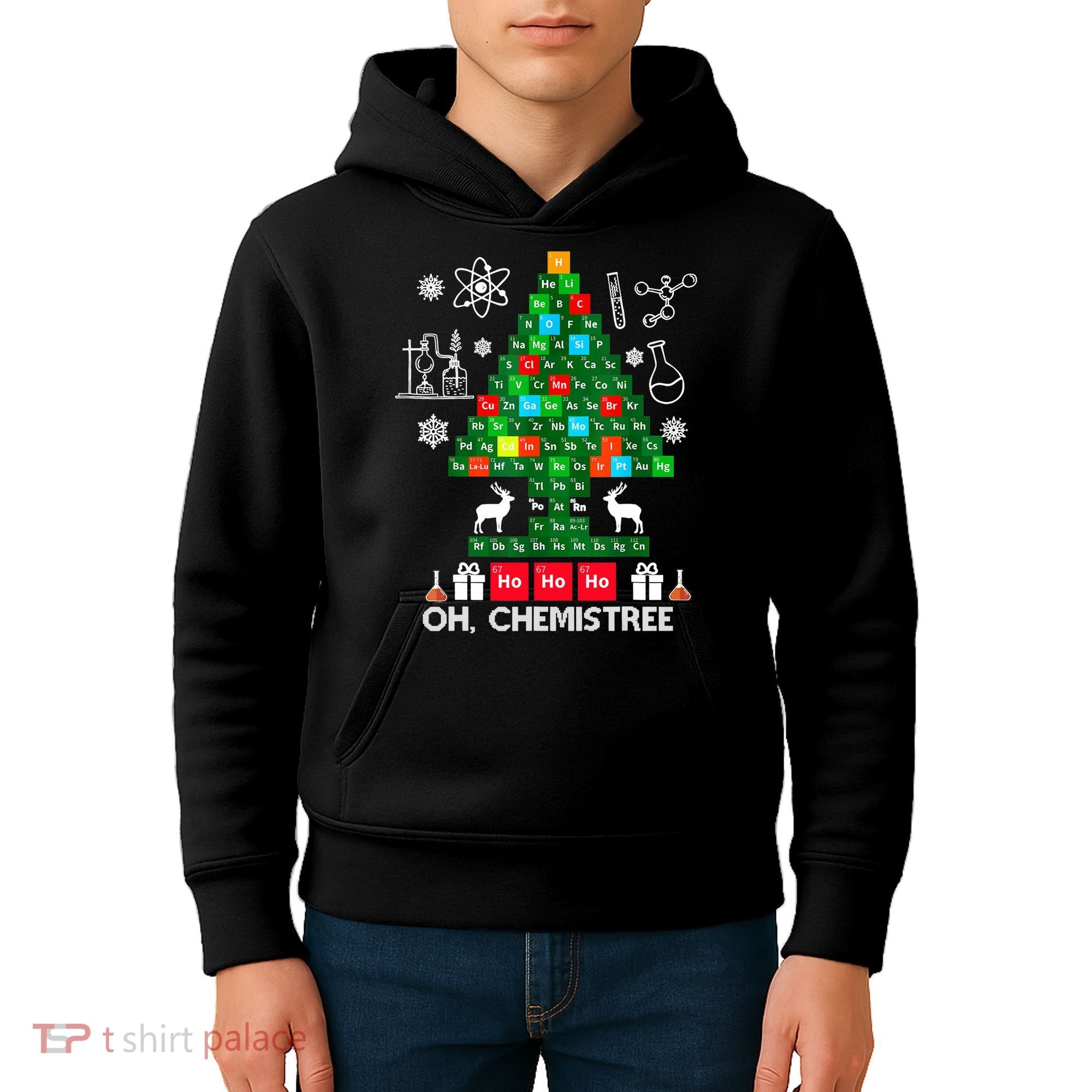 Science Christmas Oh Chemist Tree Chemistree Kids Hoodie