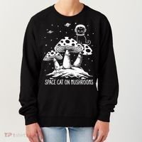 Space Cat On Mushrooms Women's Sweatshirt thumb 0