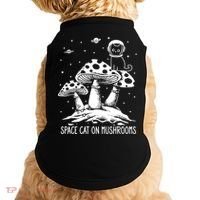 Space Cat On Mushrooms Doggie Tank thumb 0