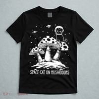Space Cat On Mushrooms T-Shirt thumb 5