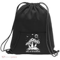 Space Cat On Mushrooms Sweatshirt Cinch Pack Bag thumb 0