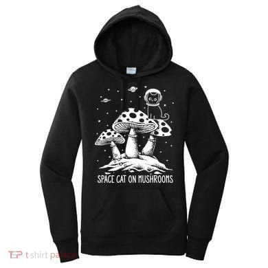 Space Cat On Mushrooms Women's Hoodie