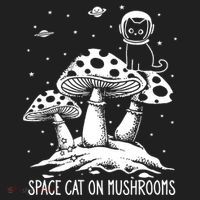 Space Cat On Mushrooms Tumbler thumb 3