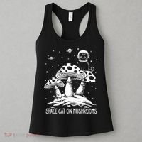 Space Cat On Mushrooms Women's Tank Top thumb 3